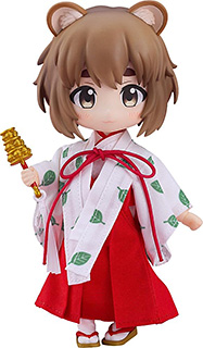 ＜ねんどろいどどーる 狸の巫女 ユイ ノンスケール 布&磁石&プラスチック製 塗装済み可動フィギュア＞