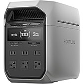 ＜EcoFlow DELTA 3 Plus ポータブル電源 1024Wh リン酸鉄リチウムイオン 56分で100%充電 高出力AC(定格1500W / サージ3000W/X-Boost2000W) 長寿命10年 ソーラー入力1000W 拡張バッテリー対応(別売り) 10ミリ秒未満のUPS 三重の保護 運転 アプリ対応 ポータブル バッテリー キャンプ 節電対策 停電対策 防災グッズ＞